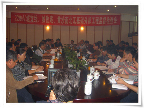 220kV黃白雙回線基礎工程質量中間監督檢查評優