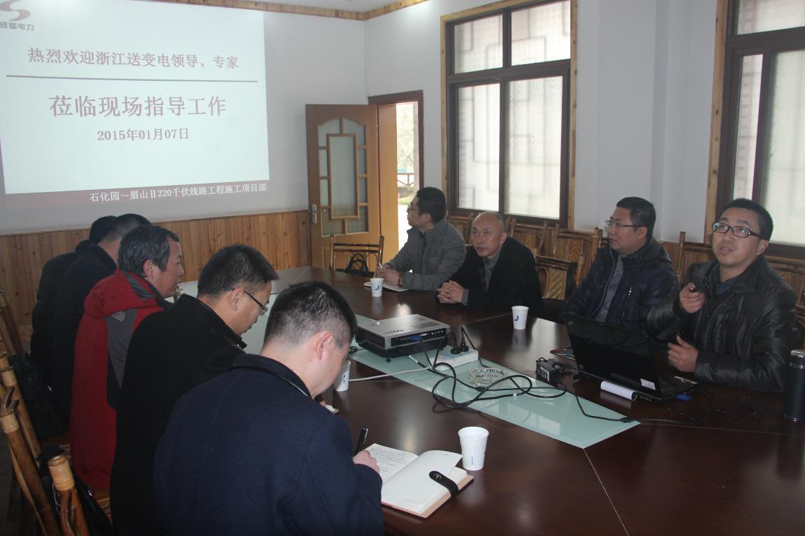 浙江送變電工程公司領導、專家蒞臨我 施工項目部參觀考察