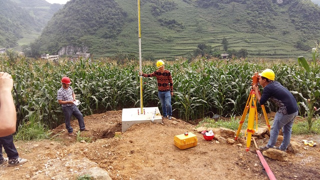 鎮雄~以勒110kV線路工程通過基礎中間驗收