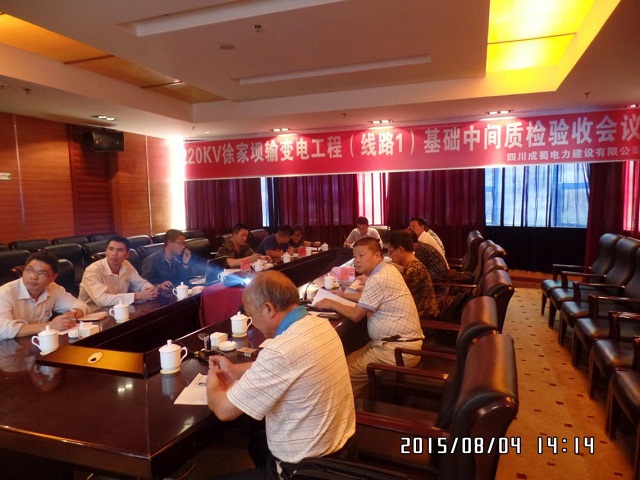 220kV徐家壩送電工程通過基礎中間驗收