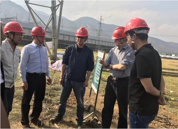 陳云總經理陪同國網省電力公司副總經理劉勇現場檢查工作