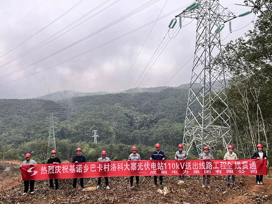 基諾鄉巴卡村洛科大寨光伏電站110kV送出線路EPC工程全線貫通